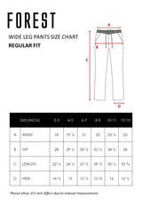 Forest Kids Girls Waffle Cotton Wide Leg Long Pants | Seluar Panjang Palazzo Budak Perempuan - FK810014