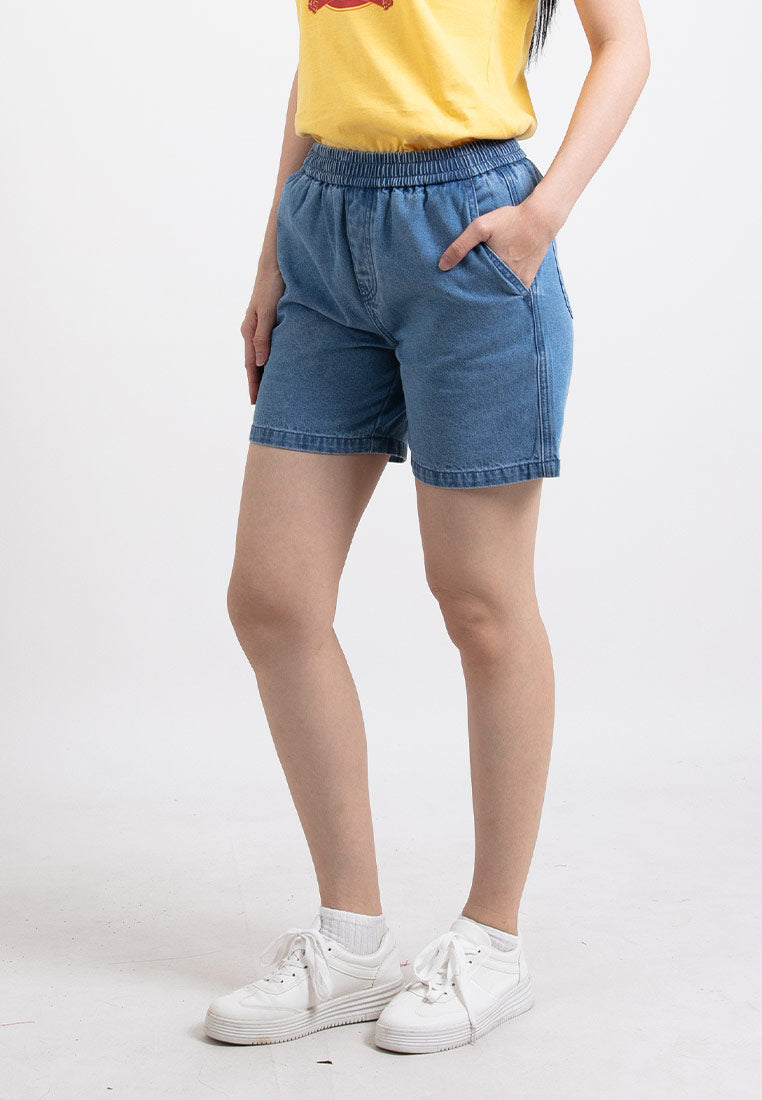Forest Ladies Stretchable Denim Short Pants Casual Elastic Denim