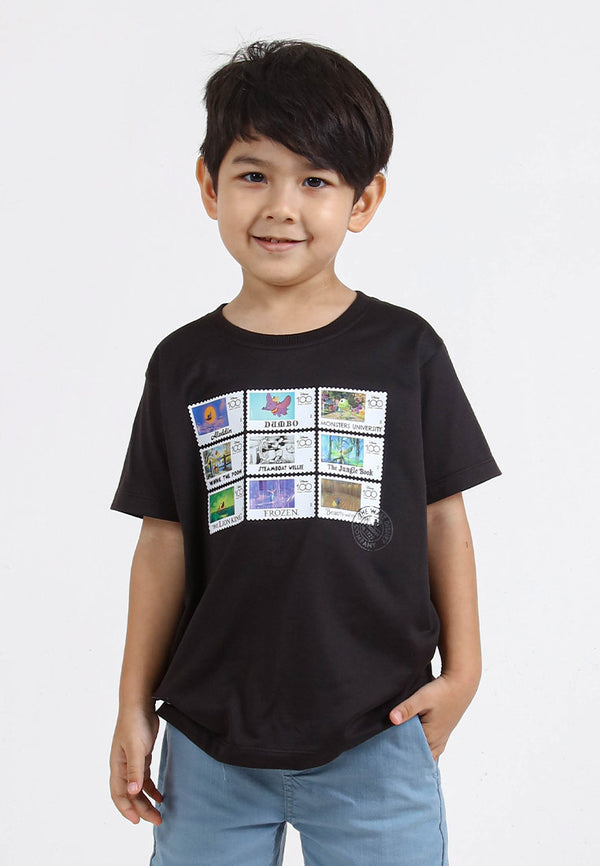 Forest x Disney 100 Year of Wonder Mickey Stamp Collections Airism Cotton Kids Family T Shirt | T shirt Budak - FWK20068