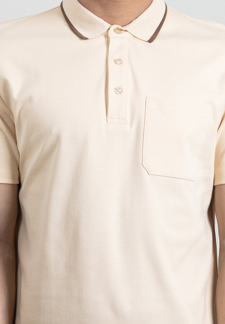 Forest Premium Weight Cotton 220gsm Interlock Knitted Pocket Polo Tee | Baju T Shirt Lelaki - 23765