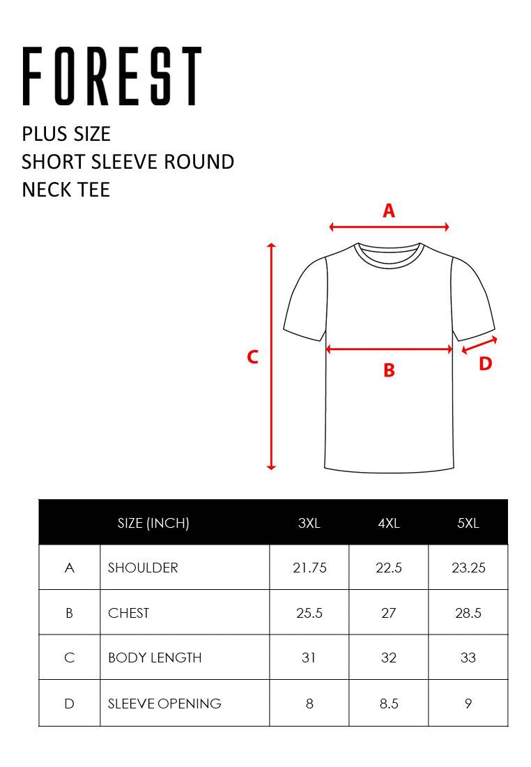Forest Plus Size Graphic Round Neck Tee | Plus Size T Shirt Men - PL23914