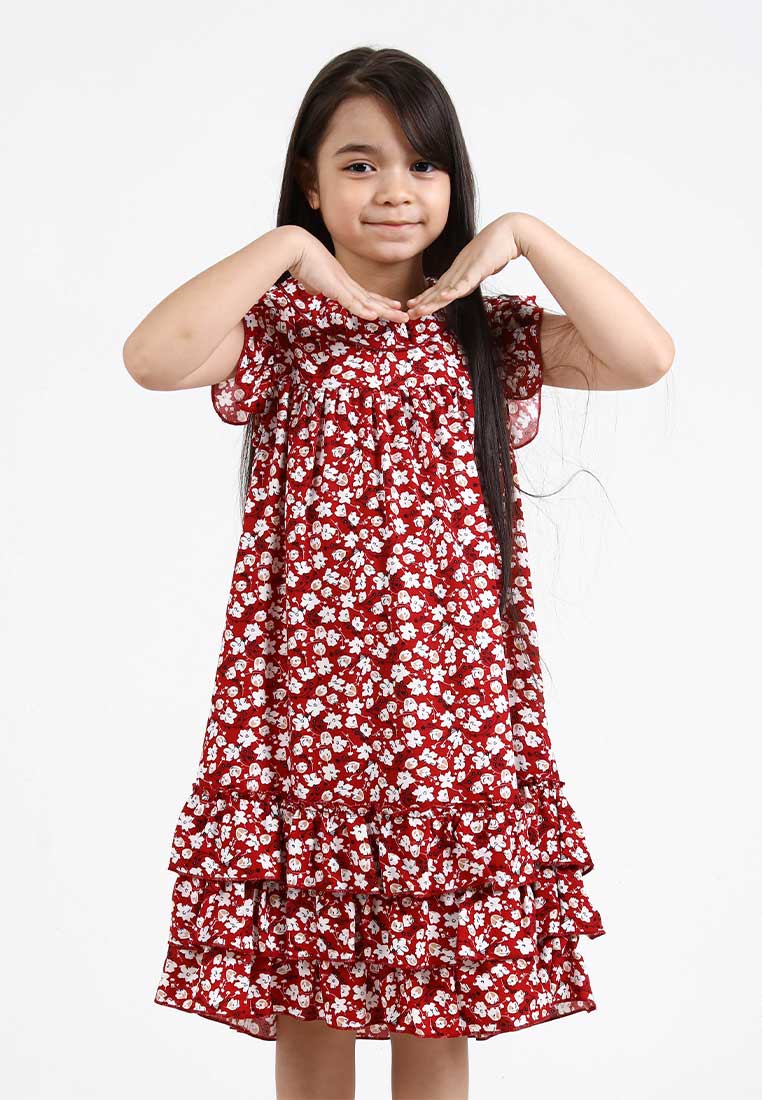 white christmas dresses Girls Floral Dress | Yellow Floral Design main image 1