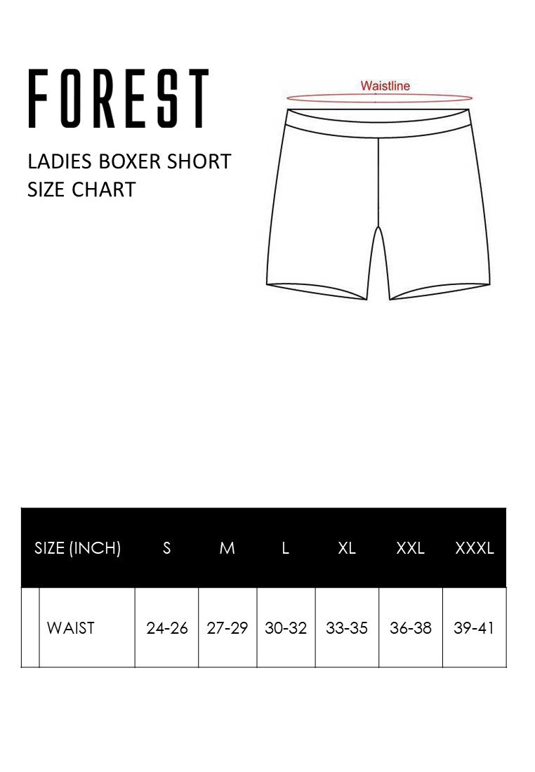 ( 1 Piece ) Forest x Disney 100% Cotton Ladies Boxer Women Shorts Selected Colours - WLD0007X-2