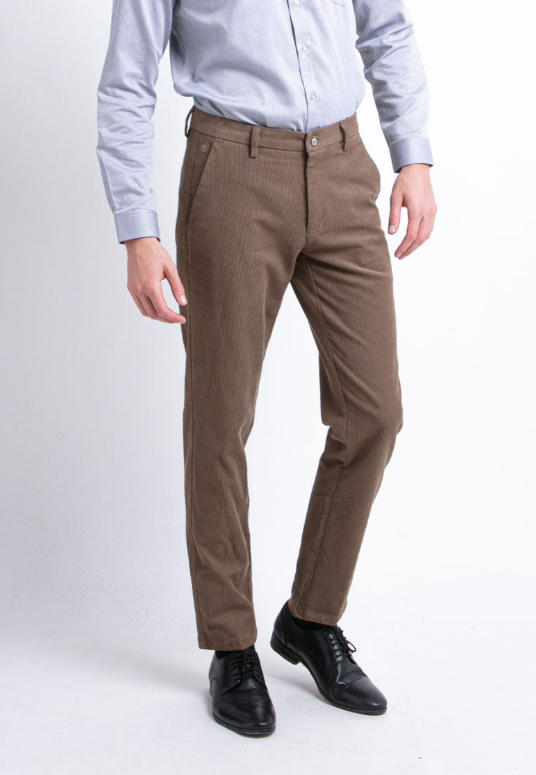 Flat-Front Cotton Pants