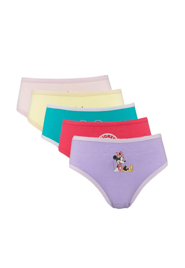 5 Pcs) Forest x Disney Kids Girl 100% Cotton Mini Brief Assorted Colo –  Forest Clothing