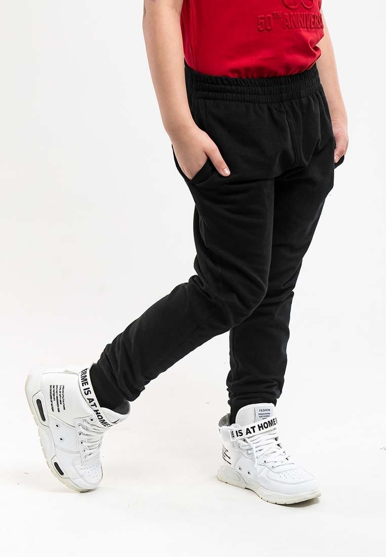 Kids Unisex Plain Elastic Cotton Terry Jogger Long Pants - FK10683 – Forest  Clothing