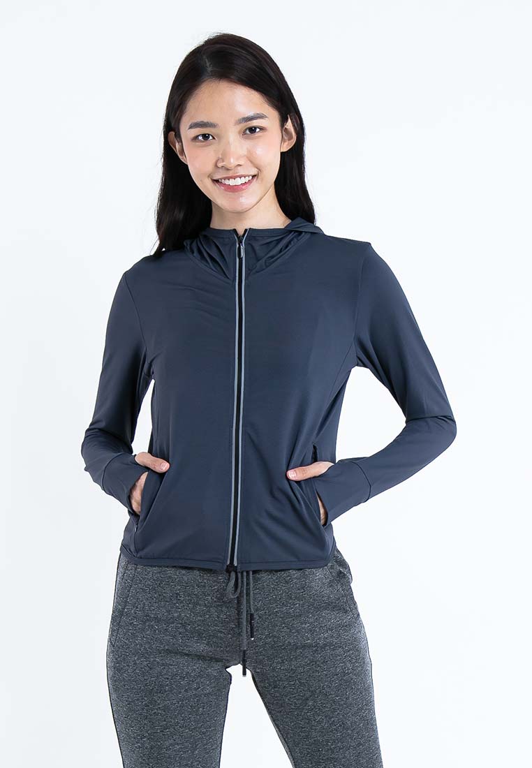 Forest Ladies Soft-Touch UV Sun Proctection Women Jacket Jogging Running Hoodie Sport Jacket | Jaket Perempuan - 830120