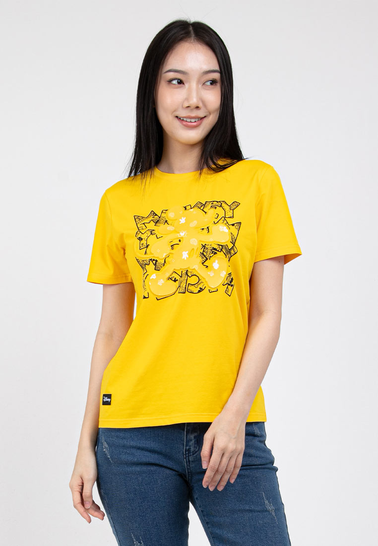 Forest x Disney Mickey 3D Effects Round Neck Tee Ladies Family Tee | Baju T shirt Perempuan - FW820042