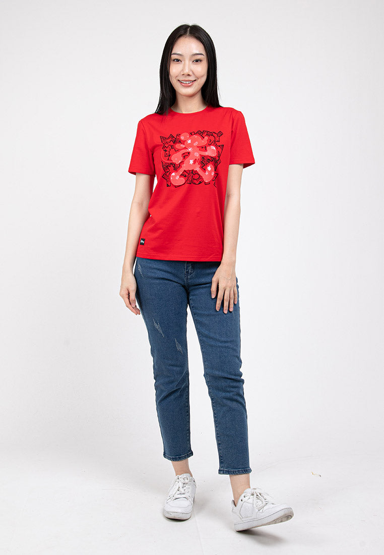 Forest x Disney Mickey 3D Effects Round Neck Tee Ladies Family Tee | Baju T shirt Perempuan - FW820042