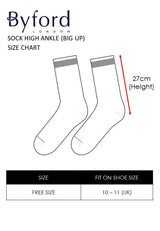 [Plus Size] Byford Full Length Up Size Casual Socks (3 Pairs) - BSF888W