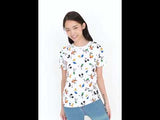 Forest X Disney Printed Round Neck Tee | Baju T shirt Perempuan - FW820013