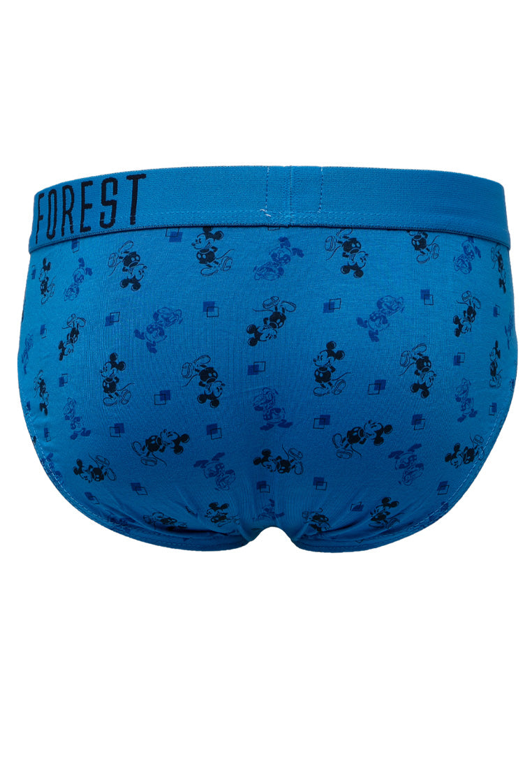 (3 Pcs) Forest X Disney D100 Mens Micro Modal Spandex Mini Brief Underwear Assorted Colours - WUD0026M