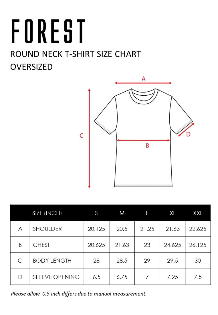 Forest Oversized Premium Weight Air-Cotton Oversized Tee Crew Neck Short Sleeve T Shirt Men |Oversized Shirt Men- 621374