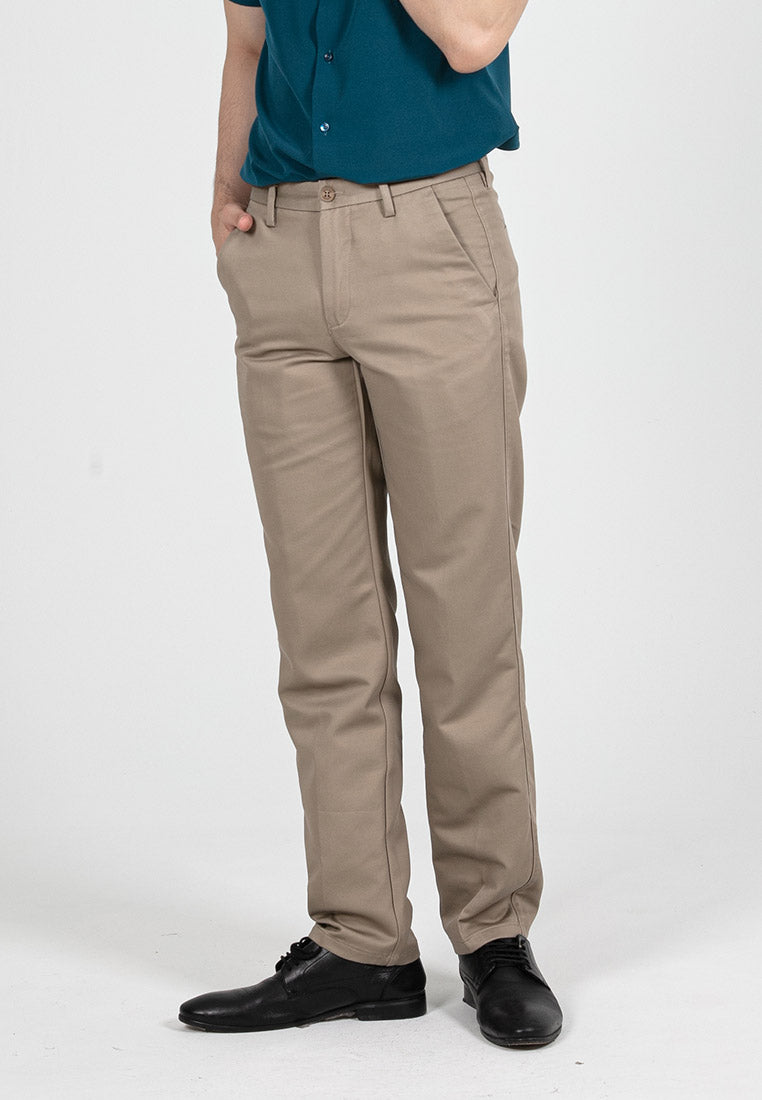 Byford Slim Fit Flat Front Cotton Pants - 3223001A