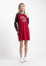 Forest Ladies S/Jersey Long Sleeve Loose Fit Printed Long T-shirt | Baju Perempuan Lengan Panjang - 822334