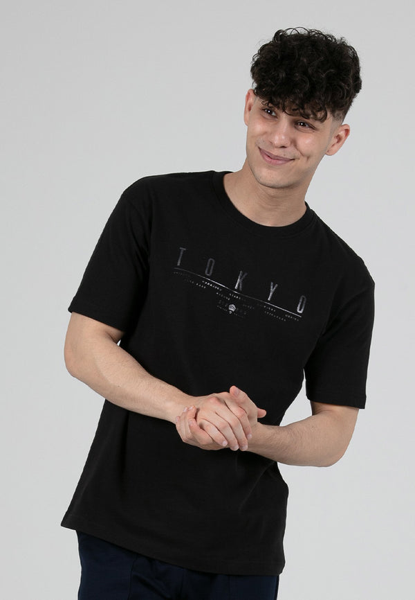 Forest Boxy Cut Graphic Tee Crew Neck Short Sleeve T Shirt Men | Oversized Shirt Men - 23942