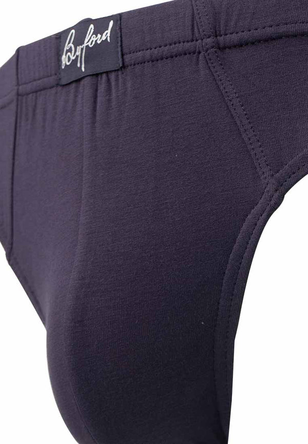 (5 Pcs) Byford Mens Bamboo Spandex Mini Brief Underwear Assorted Colours - BUD5259M