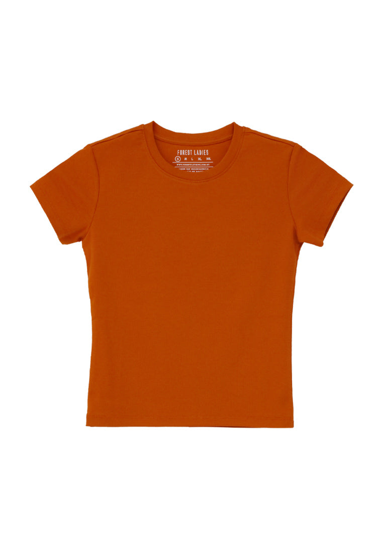 Forest Ladies Premium Cotton Stretchable Round Neck Tee | Baju T Shirt Perempuan - 822436