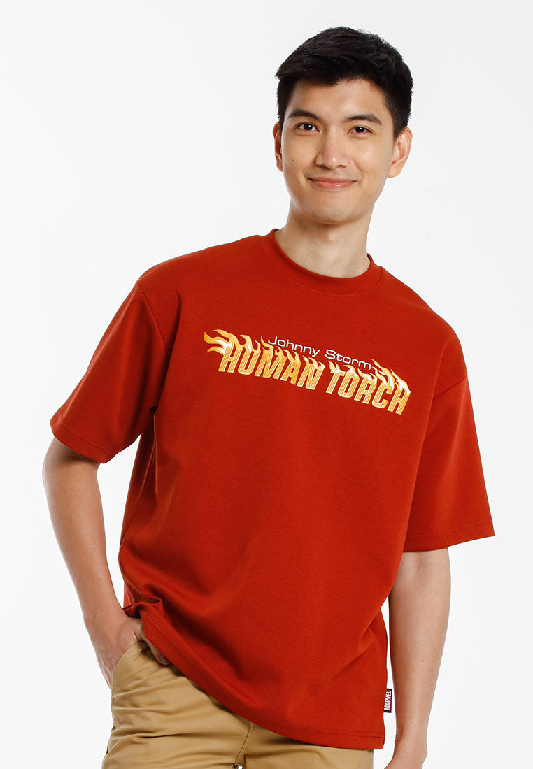 Forest Baju T Shirt Lelaki | Forest x Marvel Fantastic 4 Air-Cotton Oversized Heavy Weight Mens Tee - FA20025