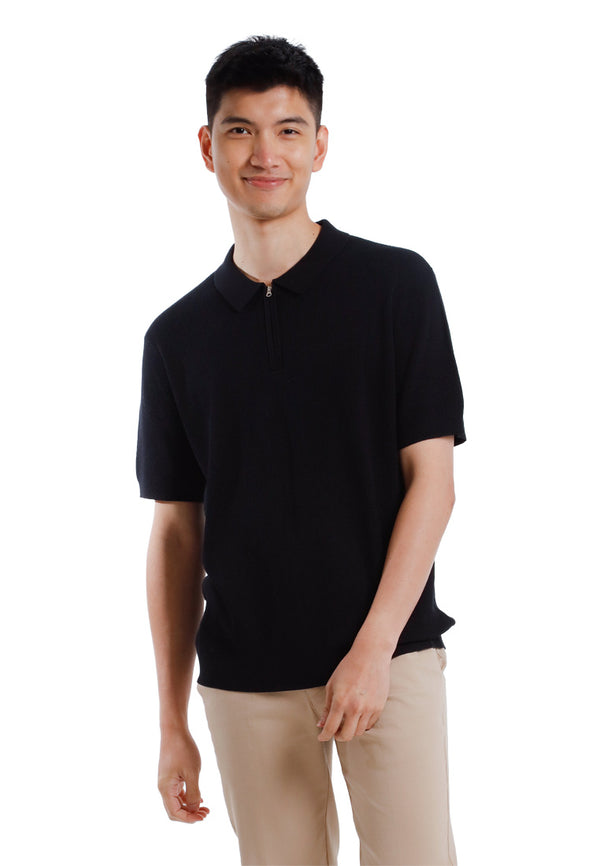 Alain Delon Tshirt Lelaki Lengan Pendek | Alain Delon Knits Polo Shirt Short Sleeve - 16025007