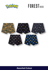 (2 Pcs) Pokémon Kids 100% Cotton Boxer Short Underwear Assorted Colours - PUJ1001X