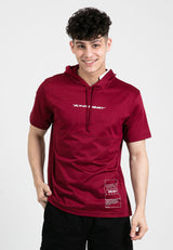 Forest Short Sleeve Oversize Printed Hoodie Men Sweatshirt  - 23911