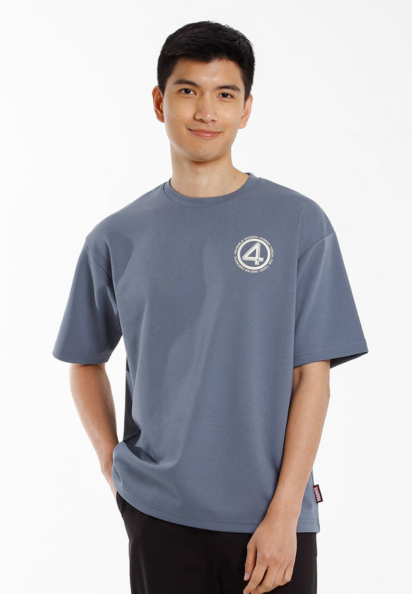 Forest Baju T Shirt Lelaki | Forest x Marvel Fantastic 4 Air-Cotton Oversized Heavy Weight Mens Tee - FA20024
