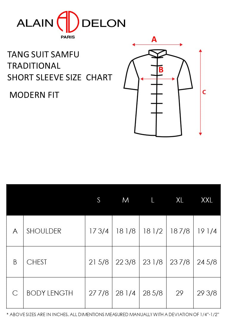 Alain Delon Chinese New Year Tang Suit Samfu Traditional Short Sleeve - 14023039
