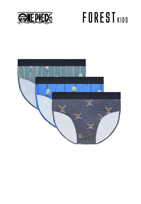 (3 Pcs) Forest X One Piece Kids Microfiber Spandex Mini Brief Underwear Assorted Colours - NUJ0006M