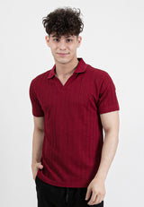 Forest Fancy Knitted V-Polo T Shirt Men Knitwear | Baju Lelaki Knitwear - 621384