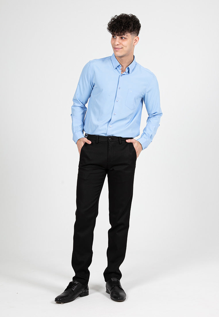 Byford Slim Fit Flat Front Cotton Pants - 3223003A