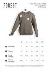 Forest Air-Cotton 260GSM Heavy Weight Cotton Oversized Hoodie Men Sweatshirt Jacket PullOver - 23900