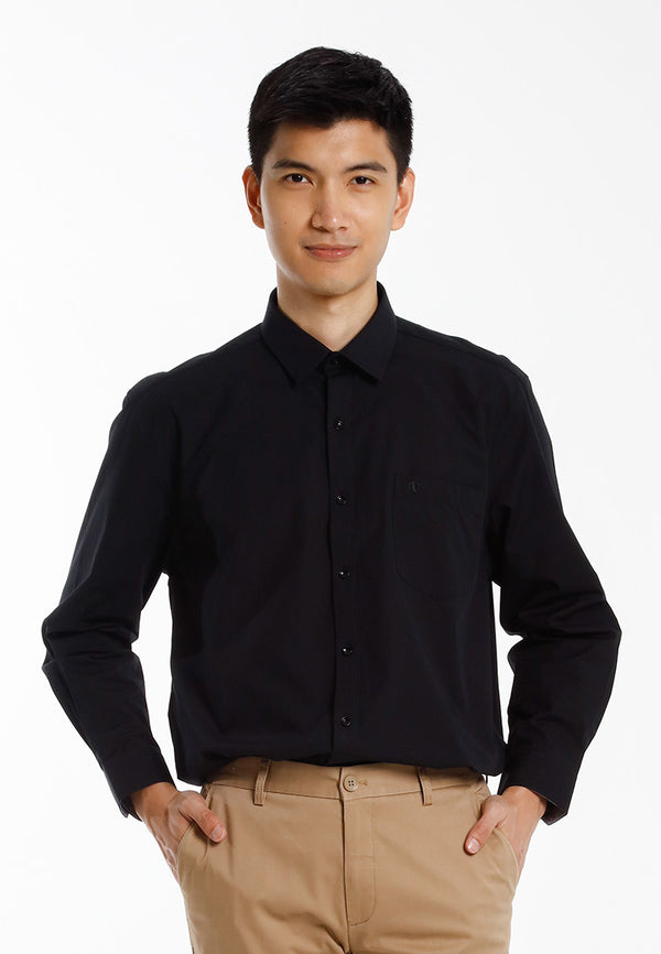 Alain Delon Kemeja Lenggang Panjang Lelaki |  Alain Delon Long Sleeve Regular Fit Business Wear - 15017001