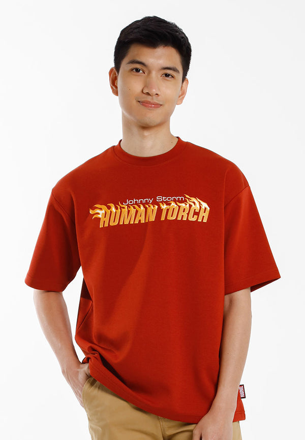 Forest Baju T Shirt Lelaki | Forest x Marvel Fantastic 4 Air-Cotton Oversized Heavy Weight Mens Tee - FA20025