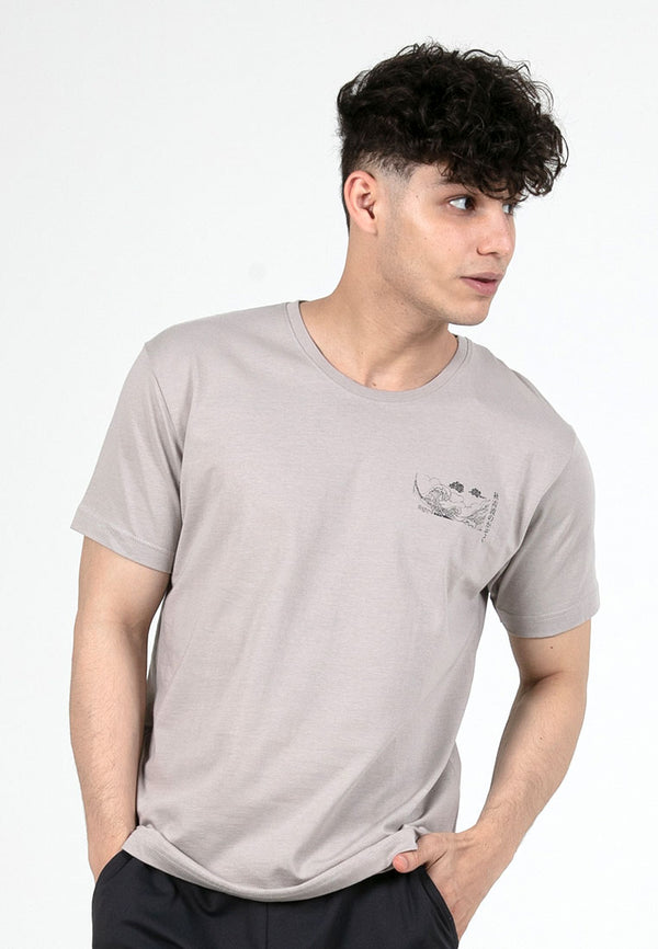 Forest 100% Cotton Printed T shirt Men Round Neck Tee | Baju T Shirt Lelaki - 23929