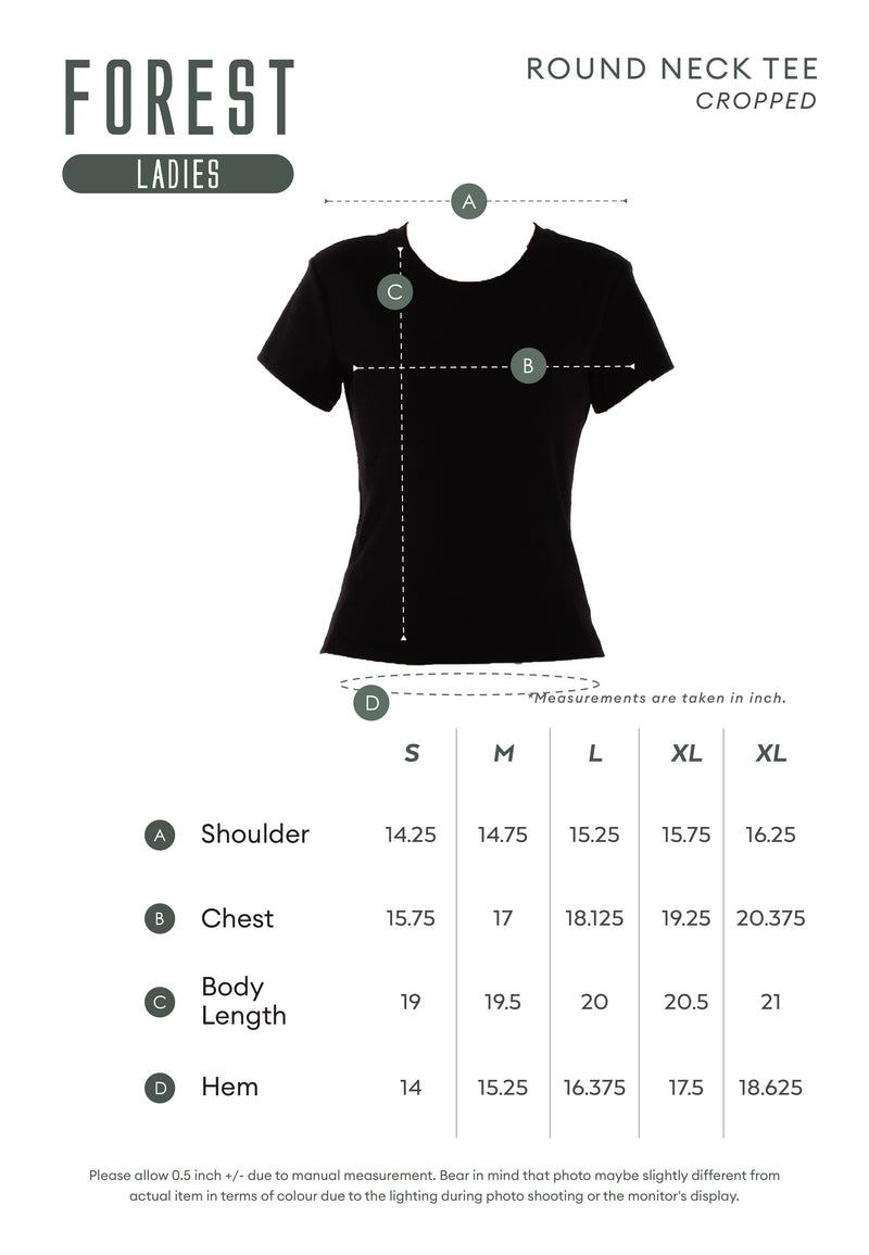 Forest Ladies Premium Cotton Stretchable Round Neck Tee | Baju T Shirt Perempuan - 822436