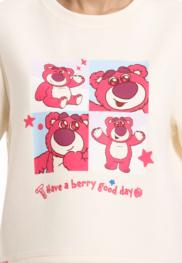 Forest Baju Perempuan | Forest x Disney Lotso Heavy Weight (260gsm) Short Sleeve Ladies Crop Top - FW820122