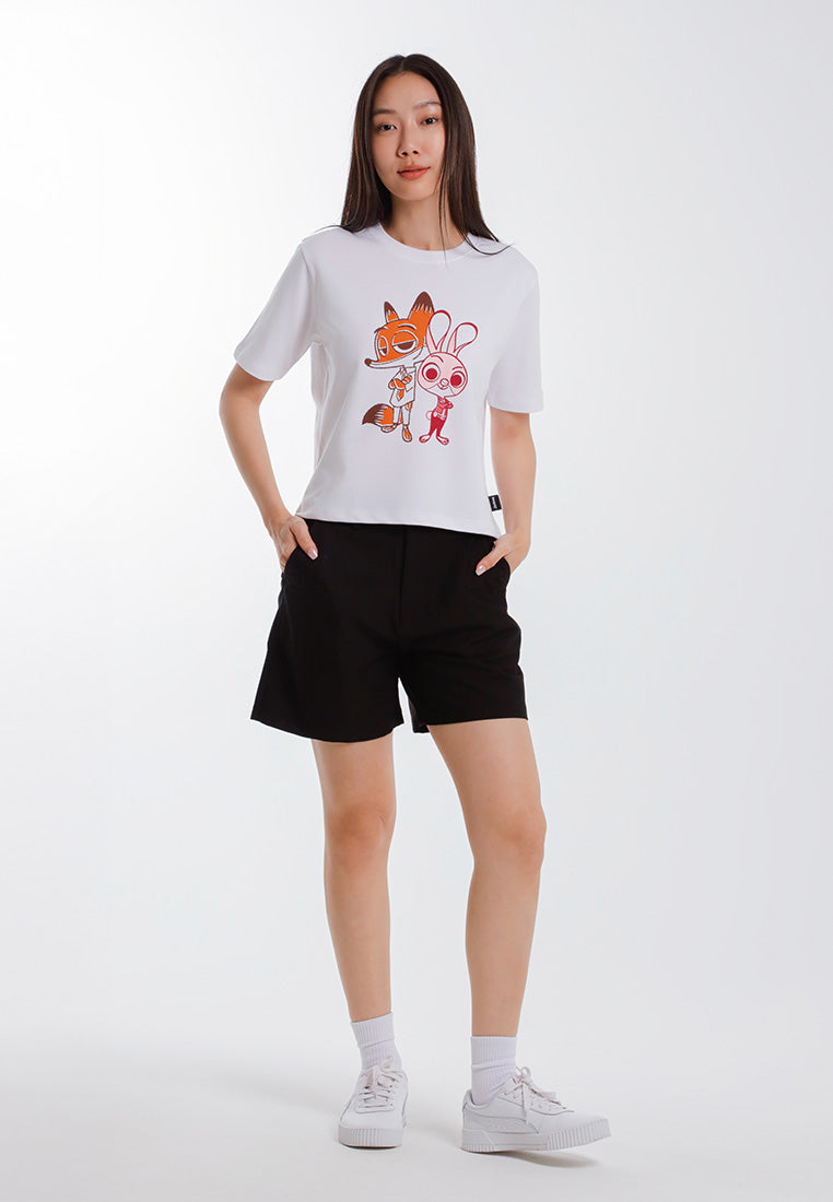 Forest T Shirt Perempuan/Budak | Forest x Disney Zootopia 2 Premium Cotton Cropped Women/Kids Tee - FW820154 /FWK820154