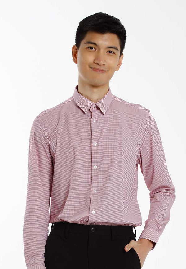 Alain Delon Baju Kemeja Berkolar | Alain Delon Rayon Mixed No Pocket Slim Fit Stripes Collar - 15123030