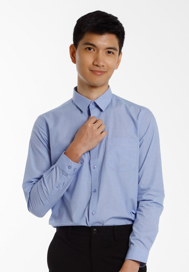 Alain Delon Baju Kemeja Lelaki | Alain Delon Long Sleeve Slim Fit Business Wear - 15018001C