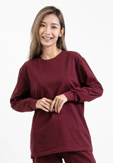 Forest Ladies Premium Cotton Loose Fit Long Sleeve Tee / Long Pants Comfy Lounge Wear - 822342 / 810485