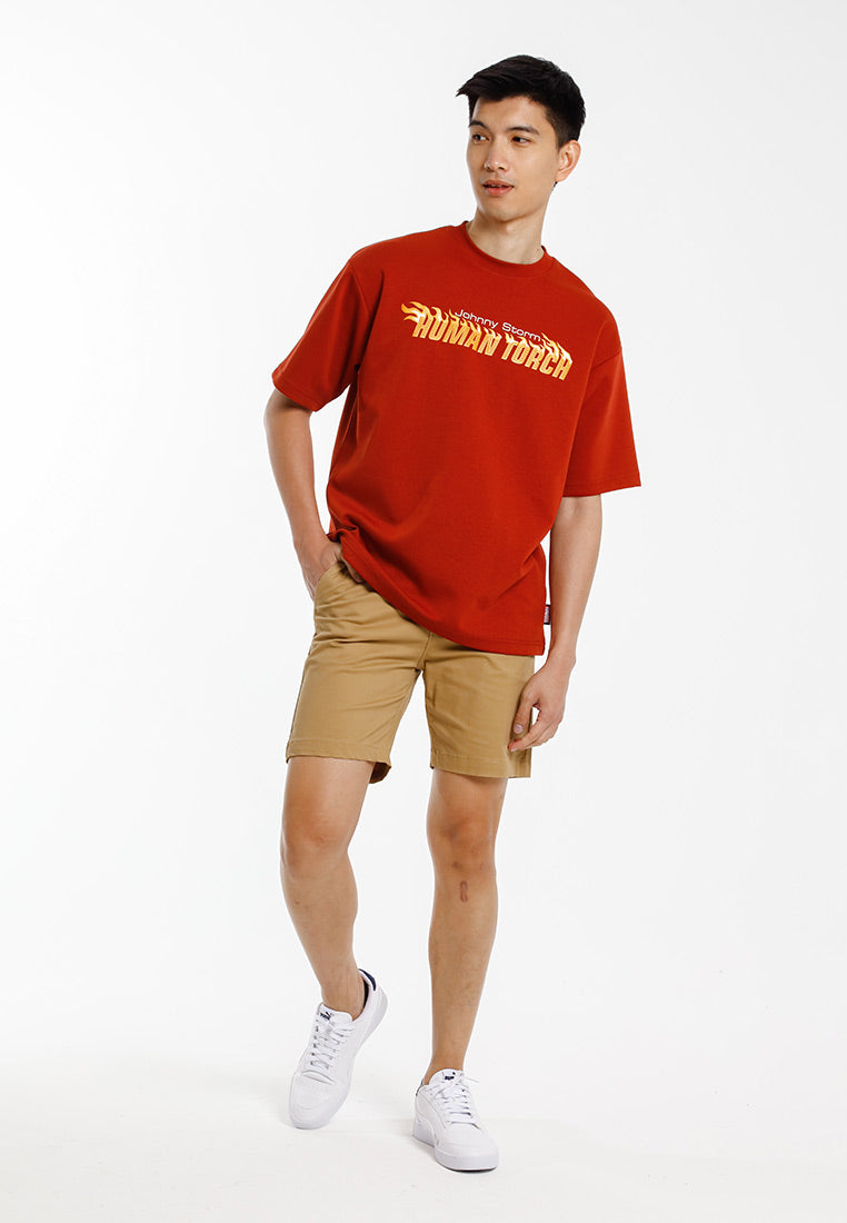 Forest Baju T Shirt Lelaki | Forest x Marvel Fantastic 4 Air-Cotton Oversized Heavy Weight Mens Tee - FA20025