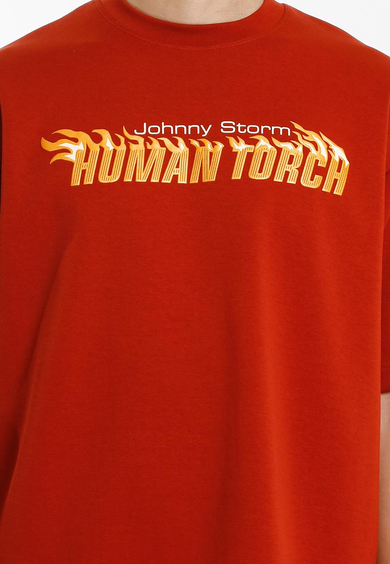 Forest Baju T Shirt Lelaki | Forest x Marvel Fantastic 4 Air-Cotton Oversized Heavy Weight Mens Tee - FA20025