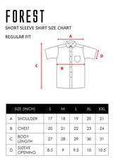 Forest Cotton Woven Short Sleeve Mandarin Collar Plain Men Shirt | Baju Kemeja Lelaki  - 621357