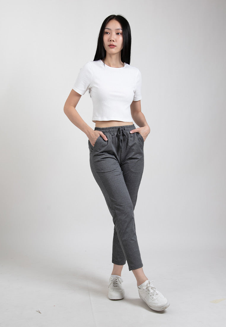 Forest Ladies Casual Polyester Elastic Waist Jogger Pants Women Casual Long Pants | Seluar Panjang Perempuan - 810542