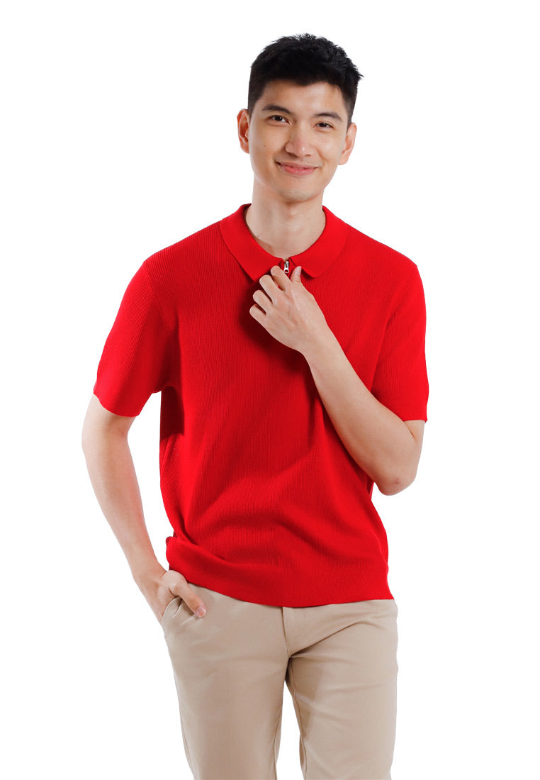 Alain Delon Tshirt Lelaki Lengan Pendek | Alain Delon Knits Polo Shirt Short Sleeve - 16025007