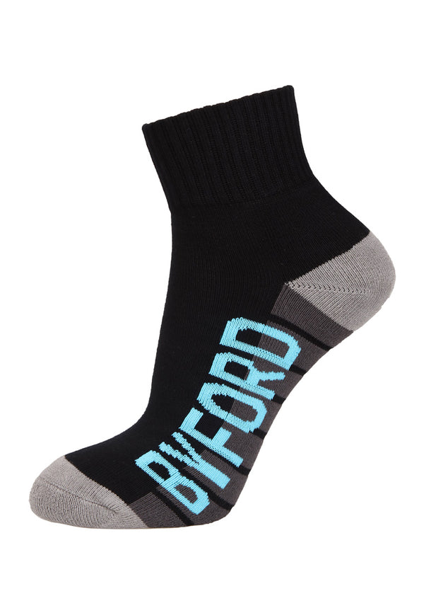 (3 Pcs) Byford Cotton Spandex Half Terry Ankle Sport Socks- BSF1034T