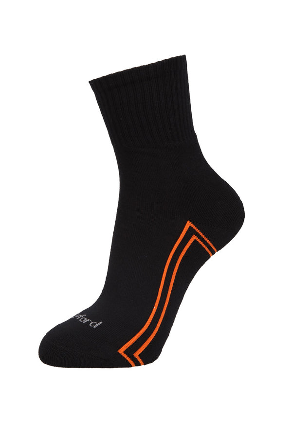 (3 Pcs) Byford Cotton Spandex Half Terry Ankle Long Sport Socks- BSF1035T