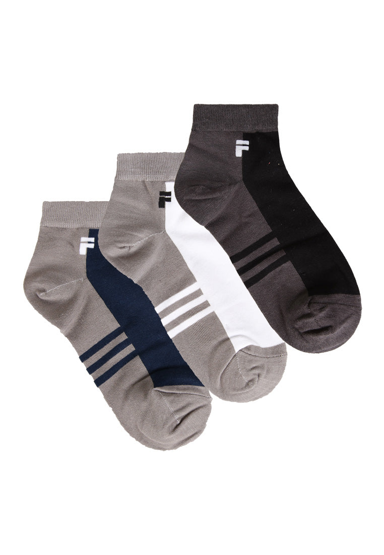 (3 Pcs) Forest Cotton Spandex Non Terry Ankle Sport Socks- FSF0075T