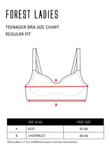 (1Pc) Forest Teenager Cotton Spandex Bra Selected Colours- FBD0013J